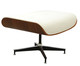 Banquinho Ottoman Vezzini Eames Branco, Branco | WestwingNow