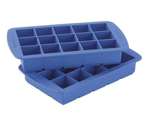 Jogo Bandejas de Silicone Cubos de Gelo, Azul | WestwingNow