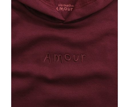 Moletom Bordado Amour Bordô | Westwing