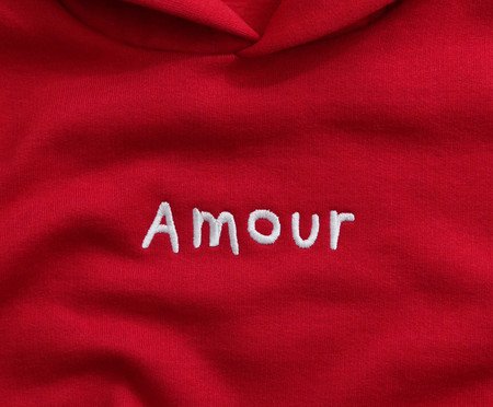 Moletom Bordado Amour Clássico Vermelho | Westwing