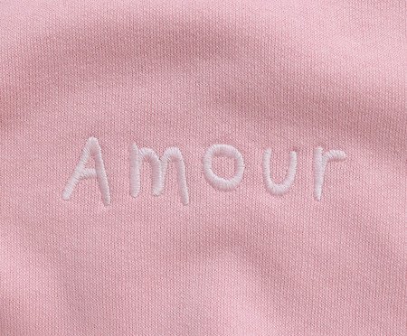 Moletom Bordado Amour Rosa Bebê | Westwing