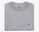 Camiseta Goluda High Cinza Mescla Coração Micro Vermelho, Vermelho | WestwingNow