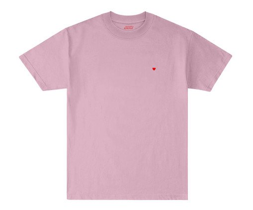 Camiseta Goluda High Rosa Bebê Coração Micro Vermelho, Vermelho | WestwingNow