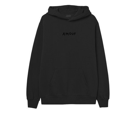 Moletom Bordado Amour Preto | Westwing