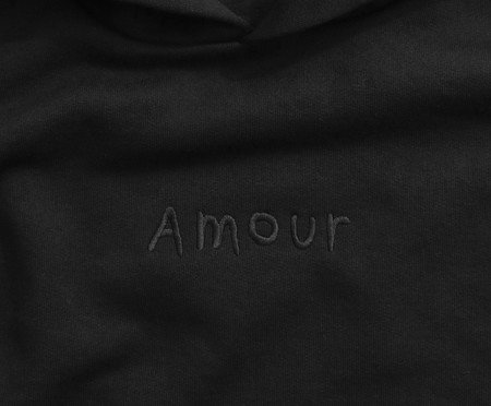 Moletom Bordado Amour Preto | Westwing