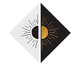 Placa de Madeira Estampada Diederik, Preto, Branco, Dourado | WestwingNow