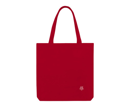 Bolsa Tote Vermelha e Amour Branco, Vermelho | WestwingNow