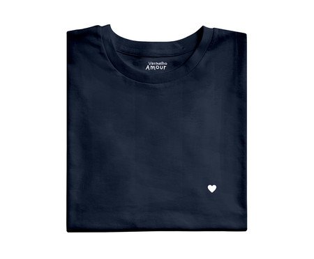 Camiseta Coração Azul Marinho | Westwing