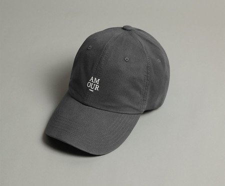Boné Dad Hat Gris Foncé e Logo Amour Branco | WestwingNow