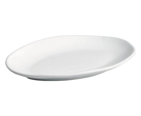 Jogo de Pratos para Sobremesa Oval Orgânico New White | Westwing