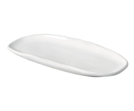 Jogo de Travessas Oval Rasa Pequena Orgânico New White | Westwing