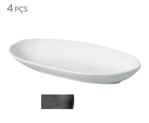 Jogo de Travessas Oval Funda Orgânico New White, Branco | WestwingNow