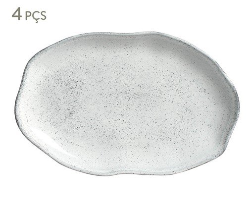 Jogo de Travessas Oval Rasa Média Bio Echo Branco, Branco | WestwingNow