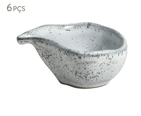 Jogo de Molheiras Oval Orgânico Echo Branco