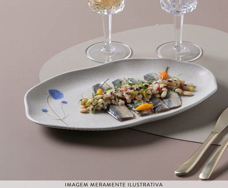 Jogo de Travessas Oval Rasa Média Bio Campestre Floral | Westwing