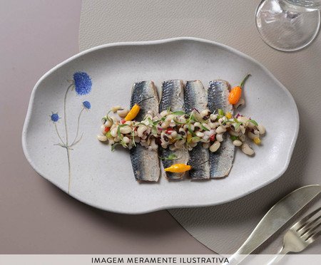 Jogo de Travessas Oval Rasa Média Bio Campestre Floral | Westwing