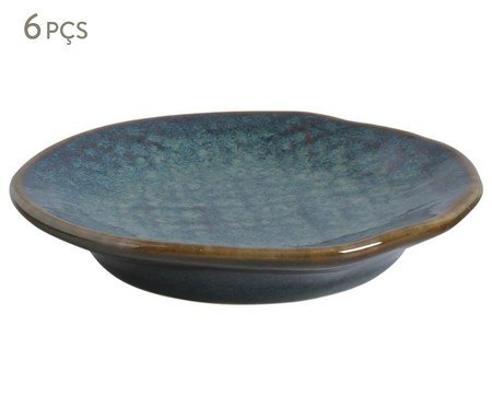 Jogo de Ramequins Médio Juta Oceano Azul