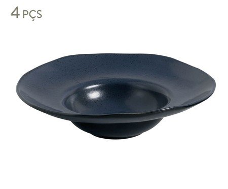 Jogo de Pratos para Massa Orgânico Night Blue | Westwing