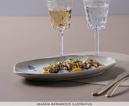 Jogo de Travessas Oval Funda Orgânico Campestre Floral | Westwing