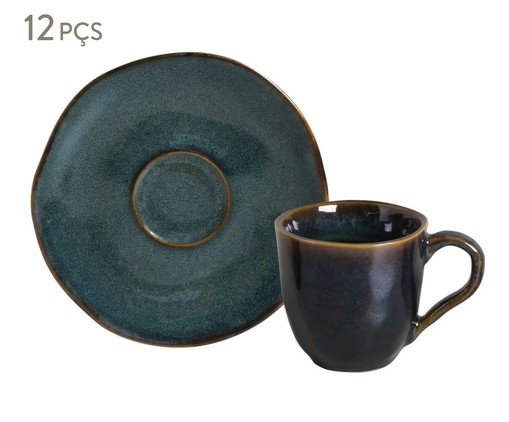 Jogo de Xícaras para Café Orgânico Oceano Azul, Azul | WestwingNow