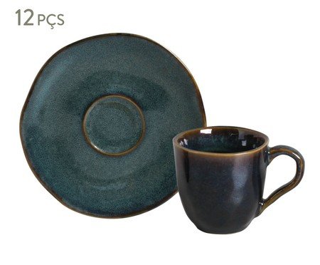 Jogo de Xícaras para Café Orgânico Oceano Azul | Westwing