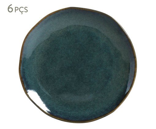 Jogo de Pratos para Sobremesa Orgânico Oceano Azul Vl, Azul | WestwingNow