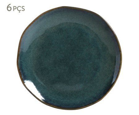 Jogo de Pratos para Sobremesa Orgânico Oceano Azul Vl | Westwing