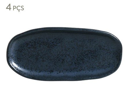 Jogo de Travessas Rasa Orgânico Night Blue | Westwing