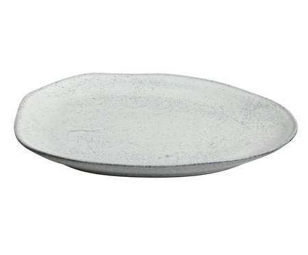 Jogo de Pratos Raso Oval Orgânico Echo Branco | Westwing