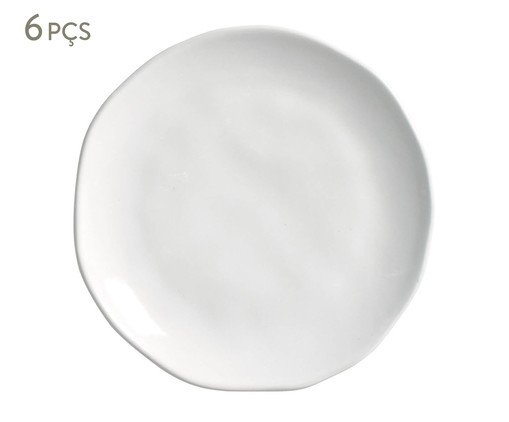 Jogo de Pratos para Sobremesa Orgânico New White Vl, Branco | WestwingNow