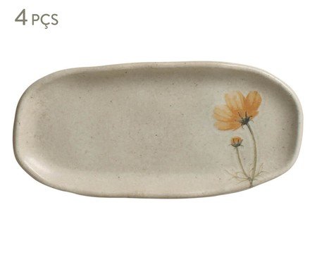 Jogo de Travessas Oval Rasa Mini Campestre Floral | Westwing