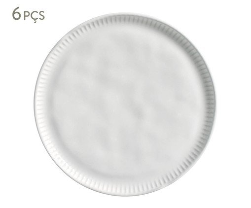Jogo de Pratos para Sobremesa Linhas New White, Branco | WestwingNow