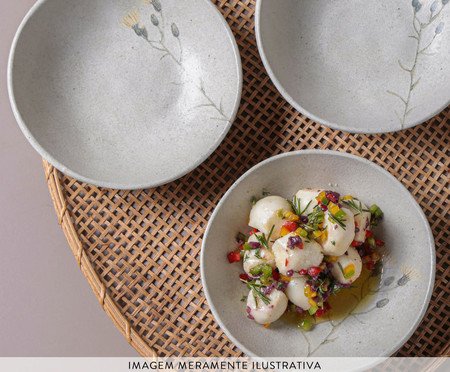 Jogo de Cumbucas Orgânico Campestre Floral | Westwing