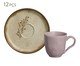 Jogo de Xícaras para Café Bio Nativa Floral, Bege | WestwingNow