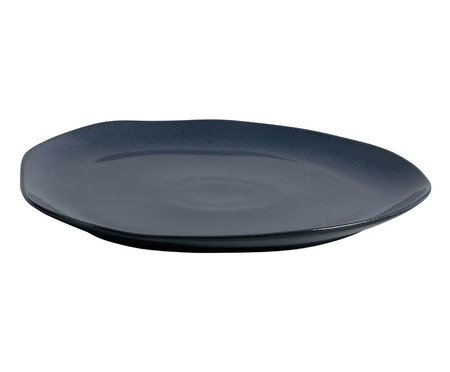 Jogo de Pratos Raso Oval Orgânico Night Blue | Westwing