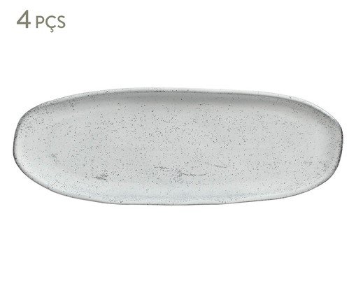 Jogo de Travessas Oval Rasa Orgânico Echo Branco, Branco | WestwingNow