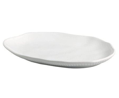 Jogo de Travessas Oval Rasa Média Bio New White | Westwing