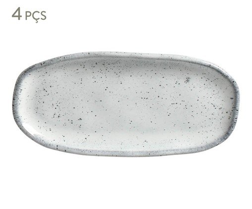 Jogo de Travessas Oval Rasa Mini Orgânico Echo Branco, Branco | WestwingNow