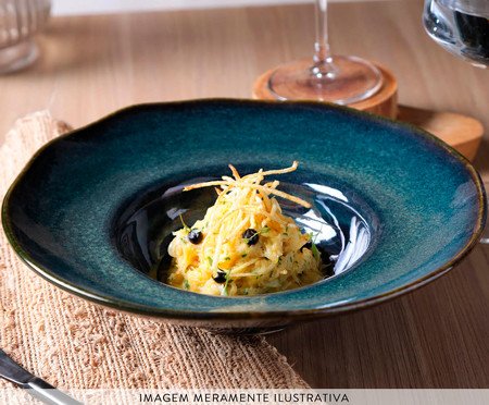 Jogo de Pratos para Massa Orgânico Oceano Azul | Westwing