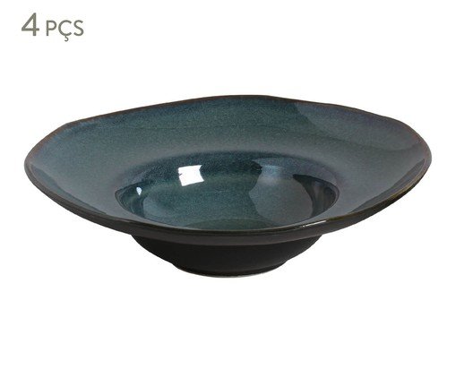 Jogo de Pratos para Massa Orgânico Oceano Azul, Azul | WestwingNow