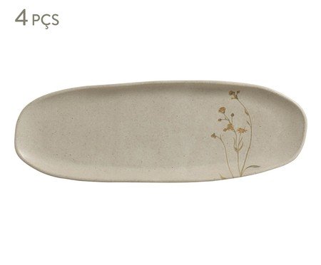 Jogo de Travessas Oval Rasa Orgânico Campestre Floral | Westwing