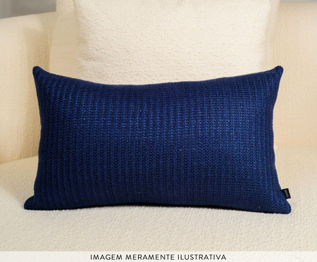 Almofada em Tricot Retangular - Azul New | WestwingNow