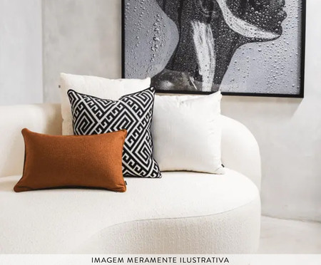 Almofada em Jacquard Quadrada - Black e White | Westwing