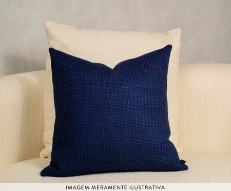 Almofada em Tricot Quadrada - Azul New | Westwing