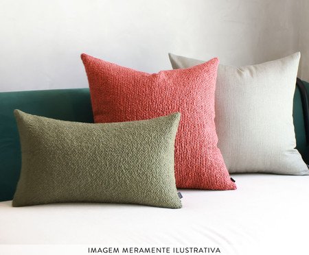 Almofada Boucle Retangular - Verde Musgo | Westwing