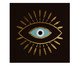 Placa de Madeira Estampada Olho, Preto, Branco, Dourado | WestwingNow
