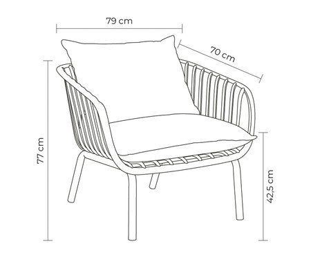 Poltrona Seiva Fendi e Amêndoa | Westwing