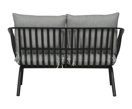 Sofá Seiva Preta e Cinza Mescla | Westwing