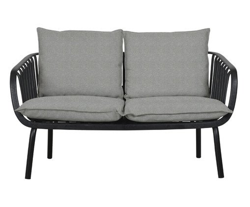 Sofá Seiva Preta e Cinza Mescla, multicolor | WestwingNow