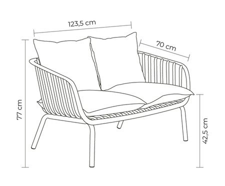 Sofá Seiva Fendi e Amêndoa | Westwing